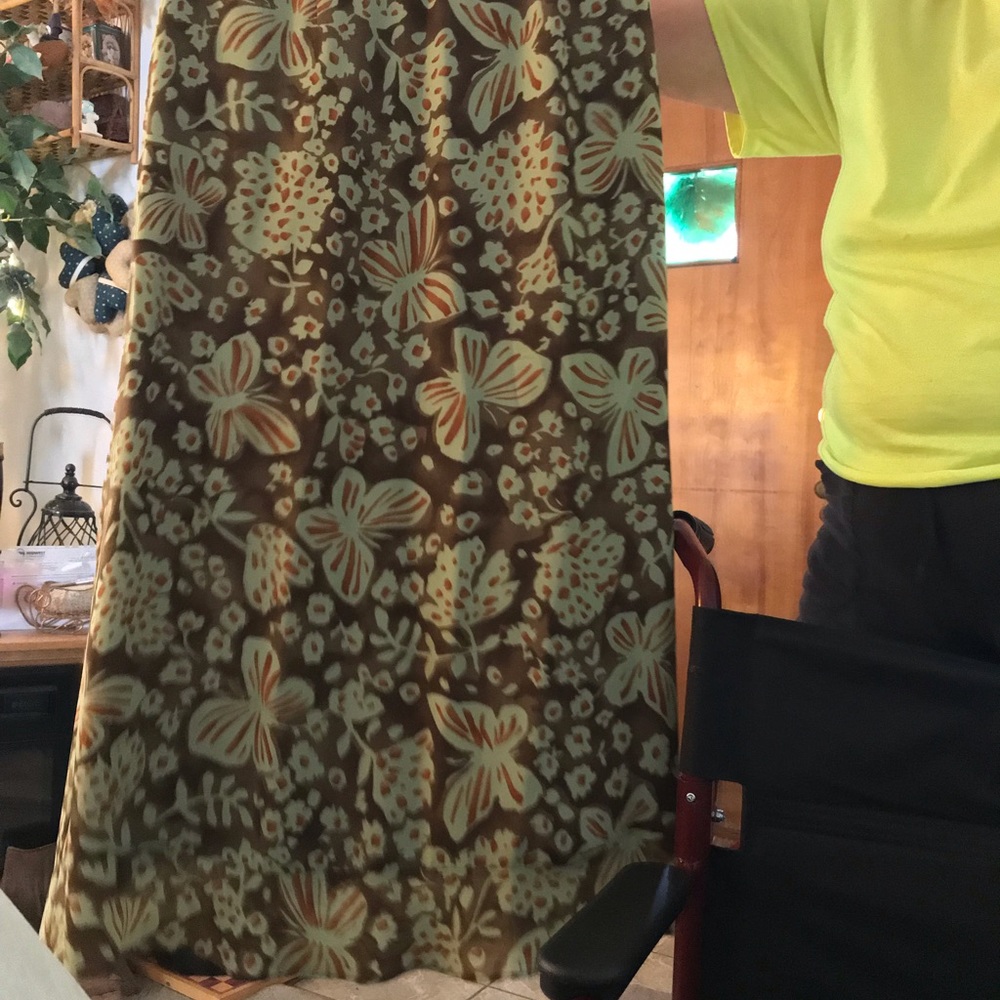 Elegant Brown, Green, & Bronze Long Church Skirt
